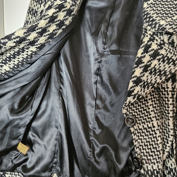 BARAMI Classic Houndstooth Black/White Women Jacket Size 12 - Picture 9 of 13